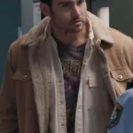 Nicholas Cartwright Home and Away Brown Sherpa Jacket