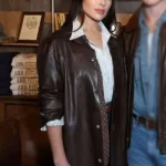 Olivia Culpo Super Bowl Leather Jacket