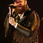 Post Malone Grammy Awards Black Fringe Jacket