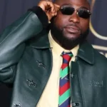 Power 100 Party Davido Green Leather Jacket