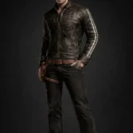Resident Evil Requiem Leon Kennedy Brown Leather Jacket