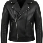Rhea Ripley Black Leather Biker Jacket