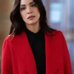Samantha Maroun Law and Order S25 Red Coat