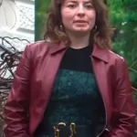 Sanctuary A Witch’s Tale S02 Hazel Doupe Maroon Leather Jacket