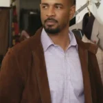 Shrinking Derrick Brown Suede Leather Jacket