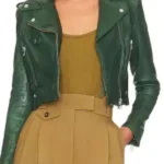 Summer Newman The Young and the Restless Green Leather Jacket