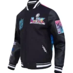 Super Bowl LX 2026 Black Varsity Jacket