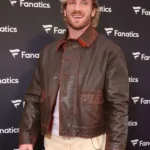 Super Bowl LX Logan Paul Brown Leather Jacket