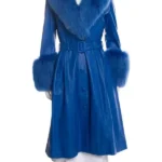 The Lincoln Lawyer S04 Becki Newton Blue Leather Coat
