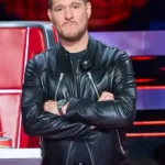 The Voice S28 Michael Buble Black Leather Jacket