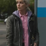 Tow Rose Byrne Grey Leather Jacket