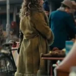 Twila Hasbeck Ponies S01 Green Suede Fur Coat Back