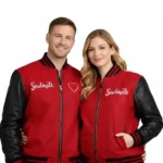 Valentine’s Day Red And Black Letterman Jacket