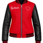 Valentine’s Day Women Red And Black Letterman Jacket
