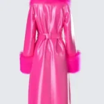 Vanderpump Rules S12 Venus Binkley Pink Leather Coat Back