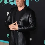 Vin Diesel The Bluff Event Black Leather Coat