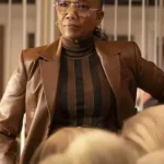 Will Trent S03 Amanda Wagner Brown Leather Blazer