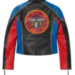 Aaliyah Babygirl Leather Motorcycle Jacket Back