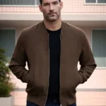 CIA Colin Glass Brown Bomber Jacket