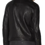 CIA S01 Colin Glass Black Leather Jacket Back