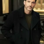 CIA Tom Ellis Black Peacoat