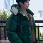 Choi Woo-shik Number One Green Puffer Jacket