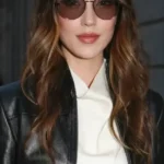 Fashion Week Eileen Gu Leather Jacket