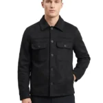 Faux Suede Smart Jacket in Black