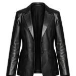 High Potential S02 Daphne Forrester Black Leather Blazer
