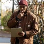 Lupin Omar Sy Brown Cotton Jacket