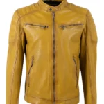 Mauritius yellow Leather Jacket