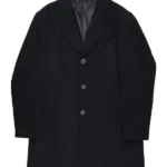 Mens Black Wool Overcoat