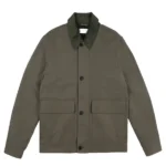 Mens Cord Collar Field Jacket Khaki