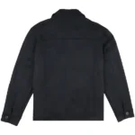 Mens Faux Suede Smart Jacket Black Back