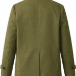 Mens Milford Olive Green Peacoat Back