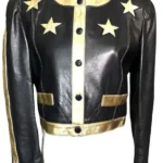 Miyoko American Idol S24 Stars Leather Jacket
