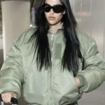 NYFW 2026 Amelia Green Bomber Jacket