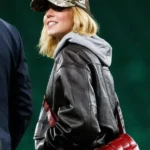 Sporting CP v GD Sydney Sweeney Black Leather Jacket