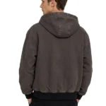 Static Supply Oversized Hooded Jacket in Brown Back