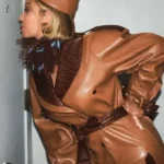 Super Bowl LX Beyonce Brown Leather Coat