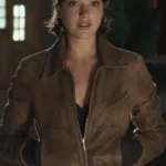 Tell Me Lies S03 Bree Suede Leather Jacket Brown