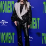 The Moment 2026 Lily Mcmenamy Black Leather Jacket