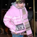 Timothee Chalamet NYC Pink Puffer Jacket