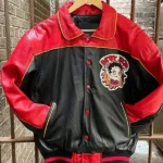 90s Betty Boop Bomber Leather Jacket