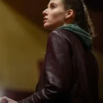 Clara Crichton Once Upon a Time in a Cinema Leather Blazer Back