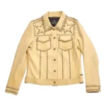 Emily In Paris S04 Kevin Dias Yellow Studded skin color Jacket