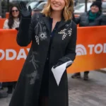 Jenna Bush Hager The Today Show Floral Black Coat
