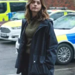 Jenna Coleman The Jetty S01 Blue Hooded Jacket