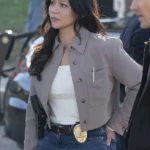 Lucy Chen The Rookie S08 Grey Cropped Jacket