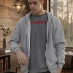 Matter of Time Charlie Fleck Grey Zip Up Hoodie